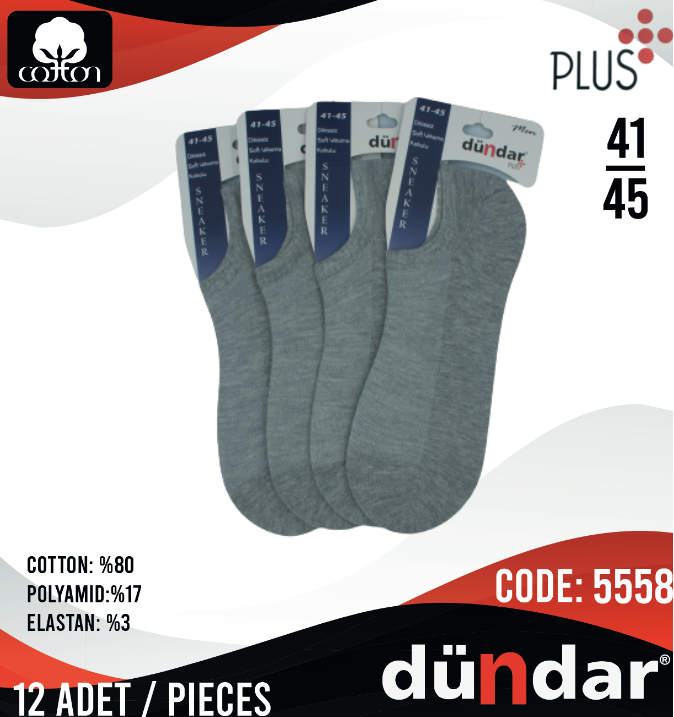 Dündar Sneaker Çorap 12 Adet