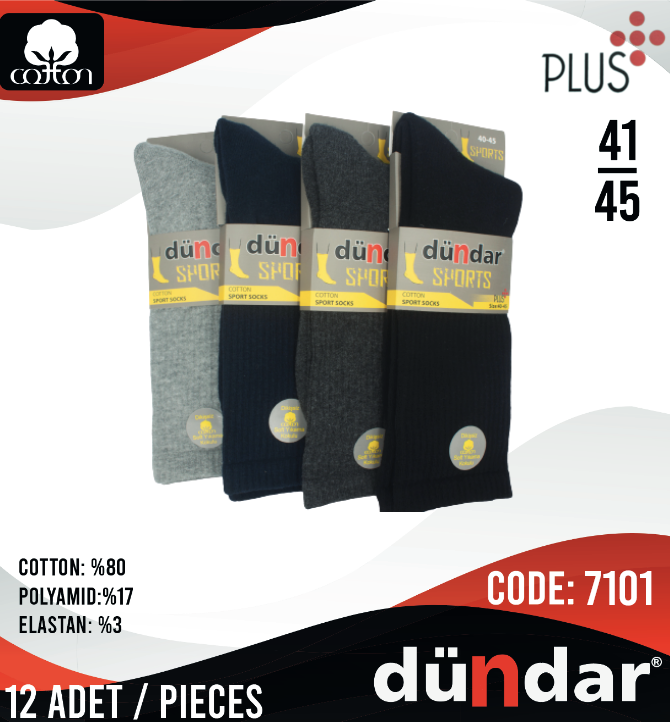 Dündar Tenis Spor Çorap 12 Adet