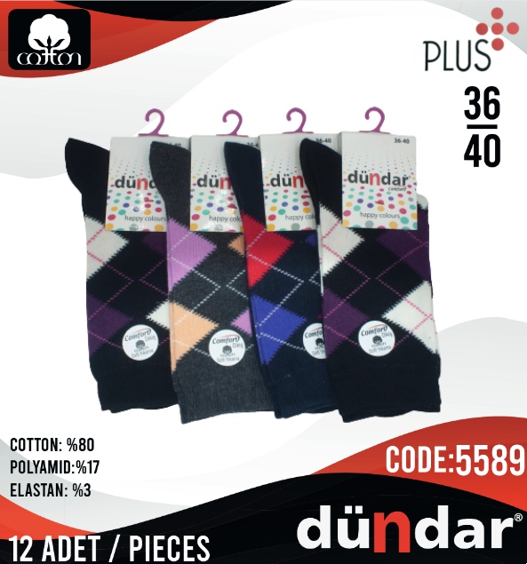 Dündar Comfort Soket Çorap 12 Adet