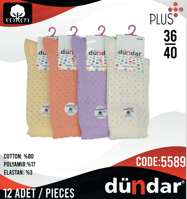 Dündar Comfort Soket Çorap 12 Adet