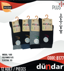 Dündar Çocuk Modal Desenli Soket Çorap 12 Adet