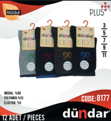 Dündar Çocuk Modal Desenli Soket Çorap 12 Adet