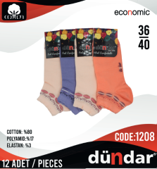 Dündar Lycra Patik Çorap 12 Adet