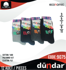 Dündar Çocuk Havlu Desenli Çorap 12 Adet