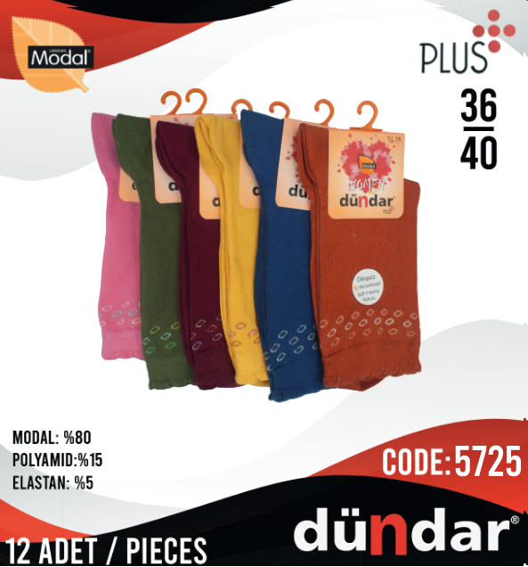 Dündar Modal Patik Çorap 12 Adet