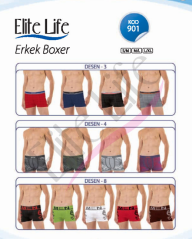 Elite Life Erkek Desenli Boxer