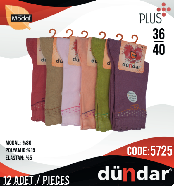 Dündar Modal Patik Çorap 12 Adet