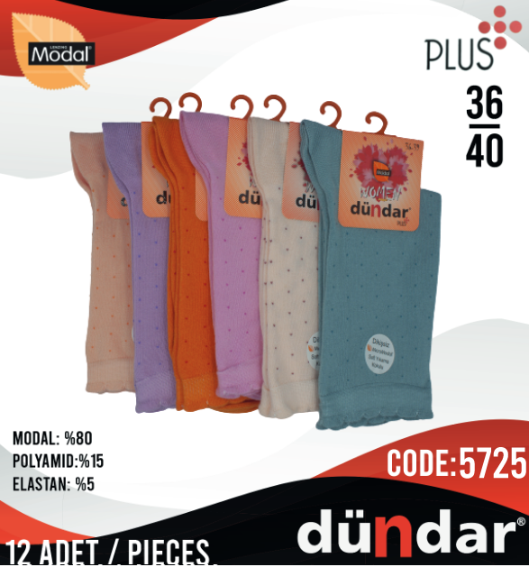 Dündar Modal Patik Çorap 12 Adet