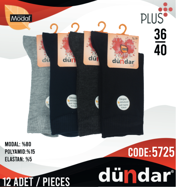 Dündar Modal Patik Çorap 12 Adet