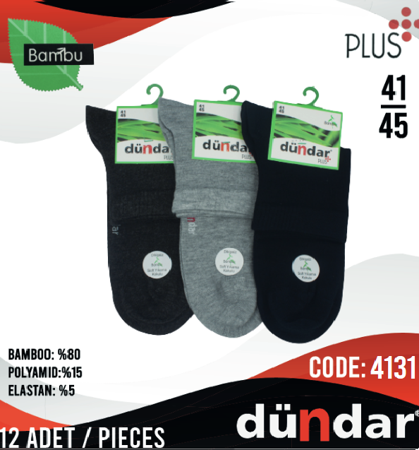 Dündar Bambu Konç Patik Çorap 12 Adet
