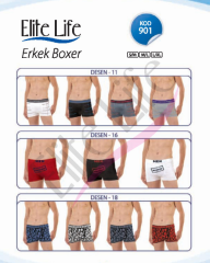 Elite Life Erkek Desenli Boxer