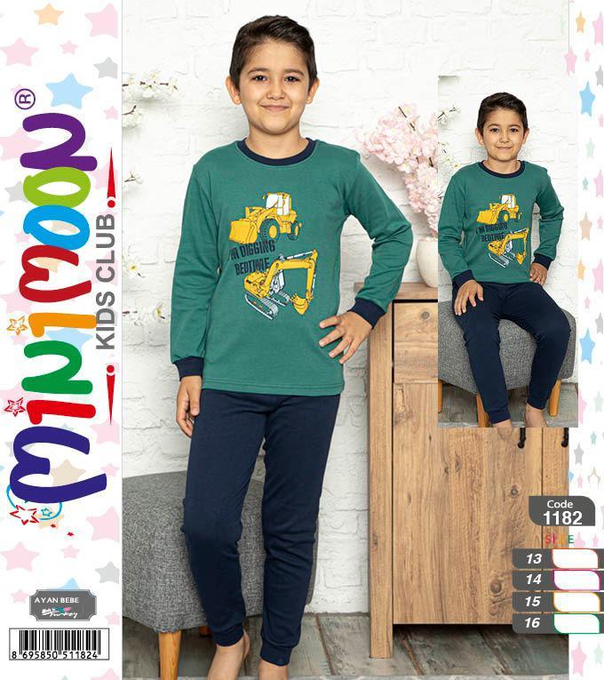 Minimoon Erkek Çocuk İnterlok Pijama Takımı