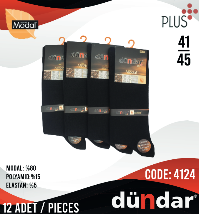 Dündar Modal Likralı Çorap 12 Adet